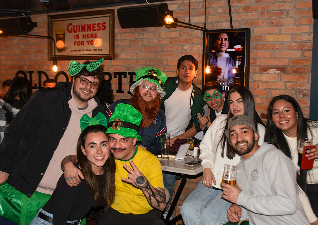 Graphic showcasing St. Patrick’s Day at The Old Quarter, one of the best spots for live music, food, drinks, and St. Patrick’s Day celebrations in Limerick city centre.