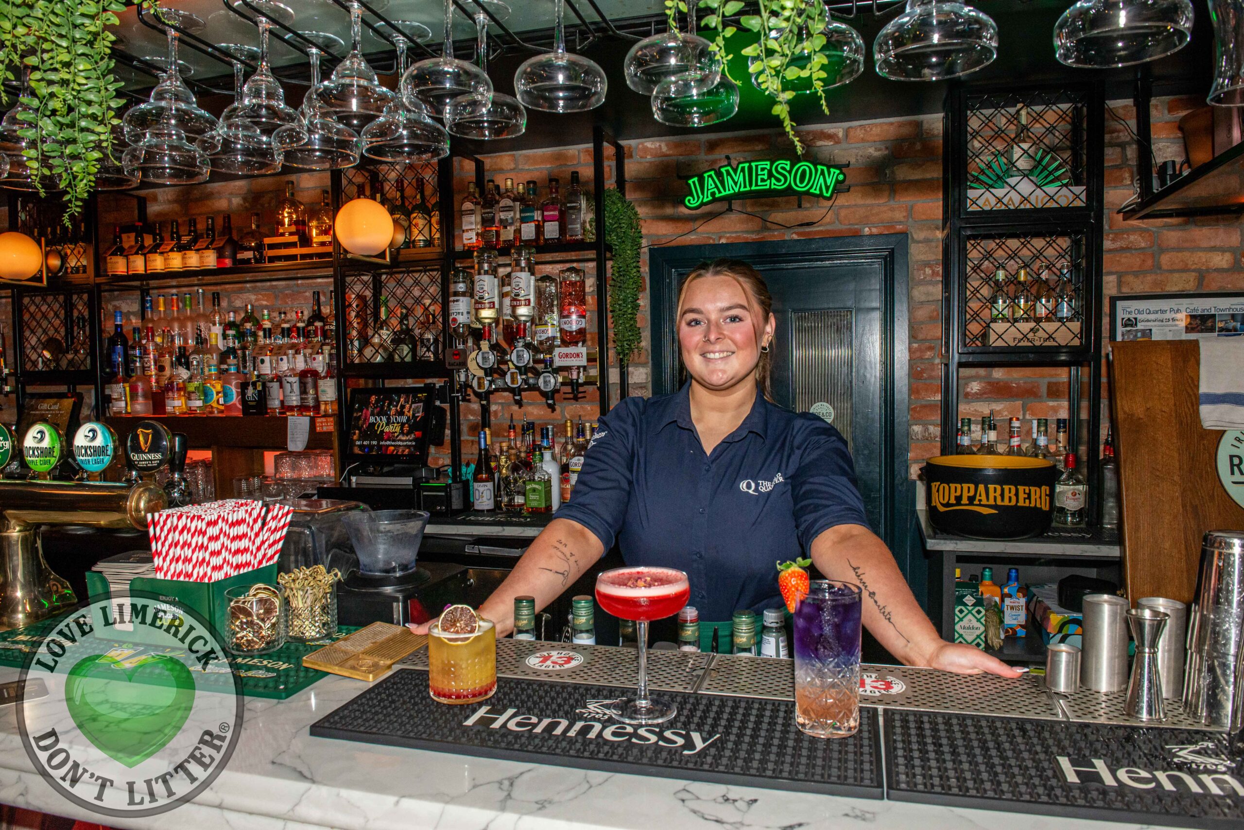 Staff at The Old Quarter in Limerick in The Cocktail Bar
