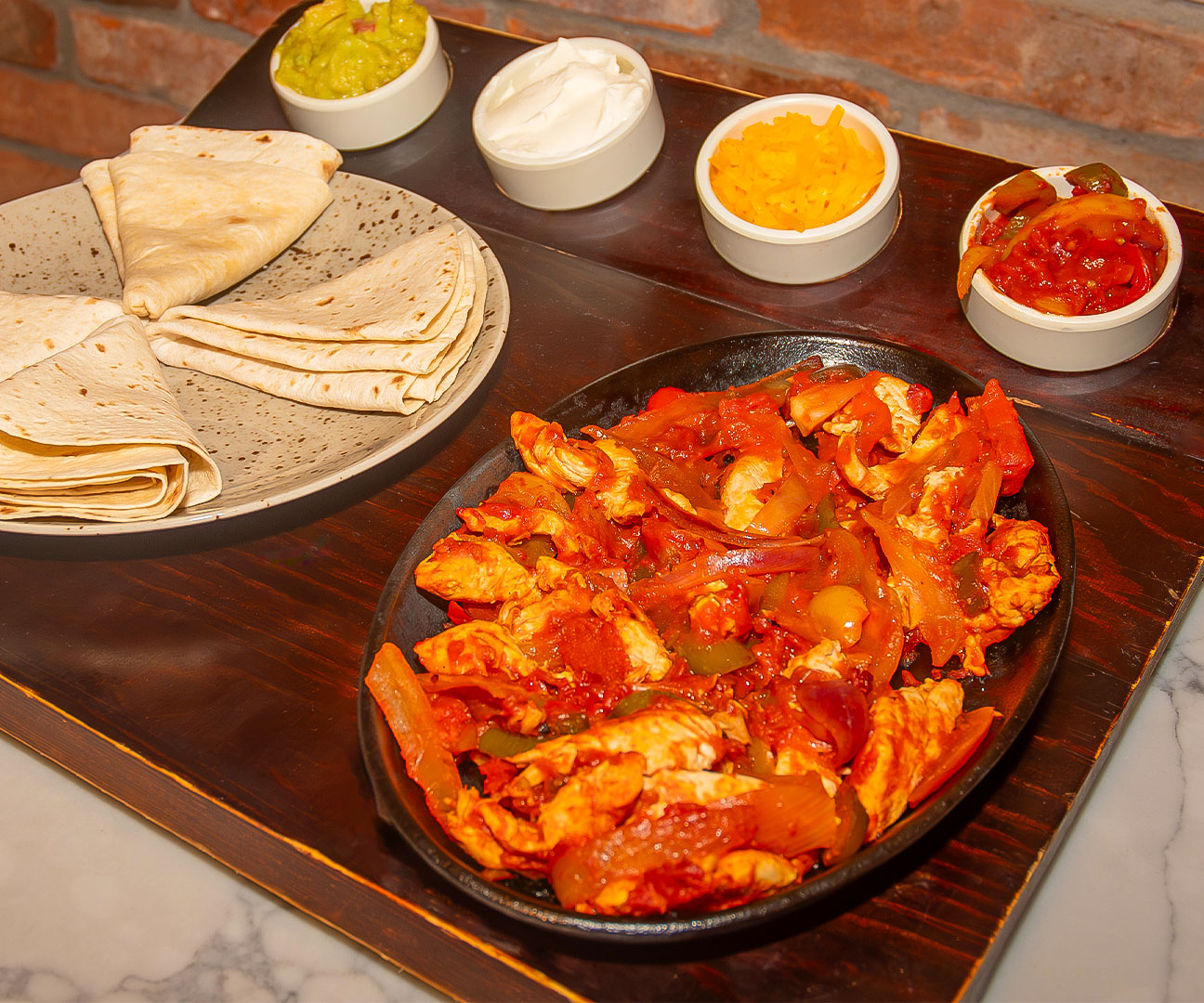 September Special at The Old Quarter Pub - Chicken Fajitas, served with Tortilla Wraps