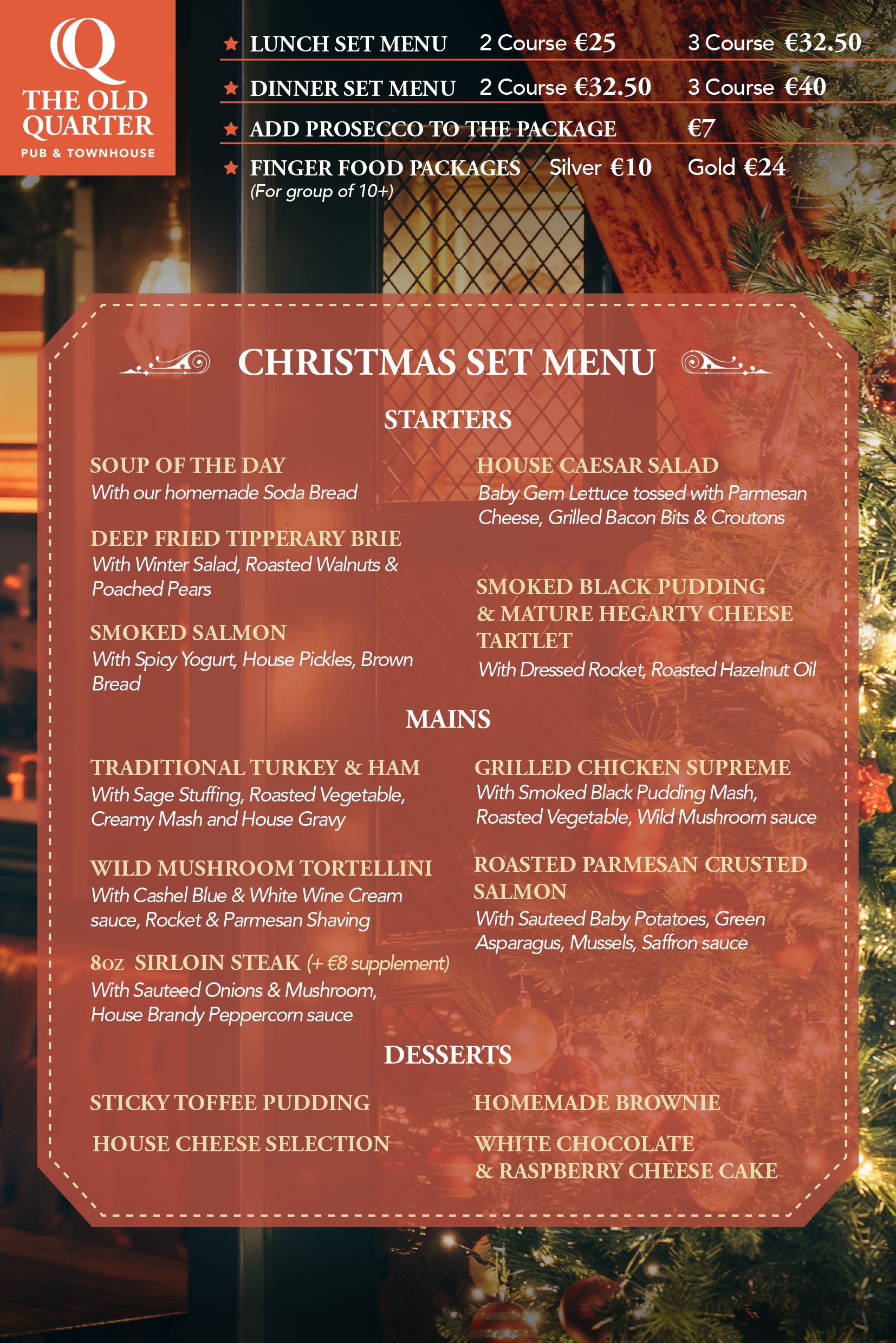 The Old Quarter Christmas Packages